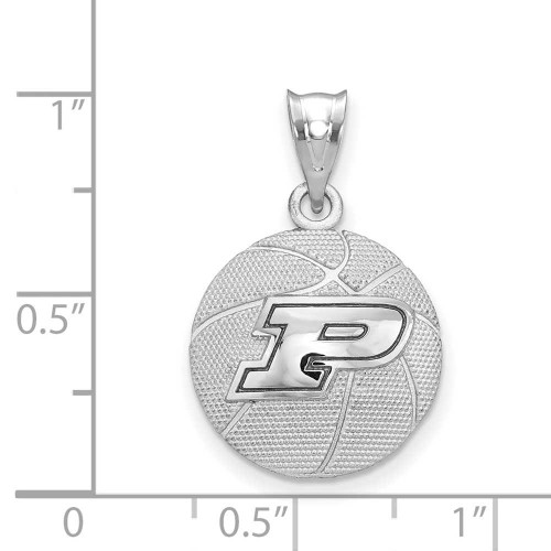 Image of Sterling Silver LogoArt Purdue University Basketball Pendant