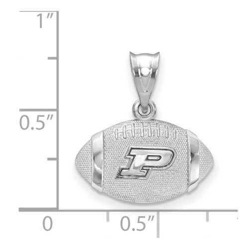 Image of Sterling Silver LogoArt Purdue University Football Pendant