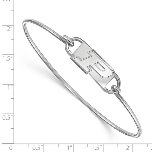 Image of Sterling Silver LogoArt Purdue University Small Center Wire Bangle Bracelet