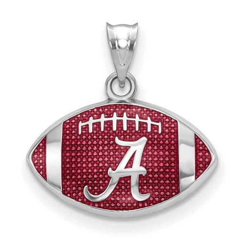 Image of Sterling Silver LogoArt The University of Alabama Enameled Football Pendant