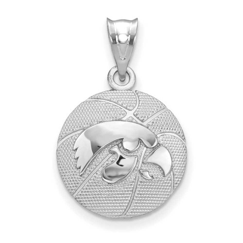 Image of Sterling Silver LogoArt The University of Iowa Basketball Pendant