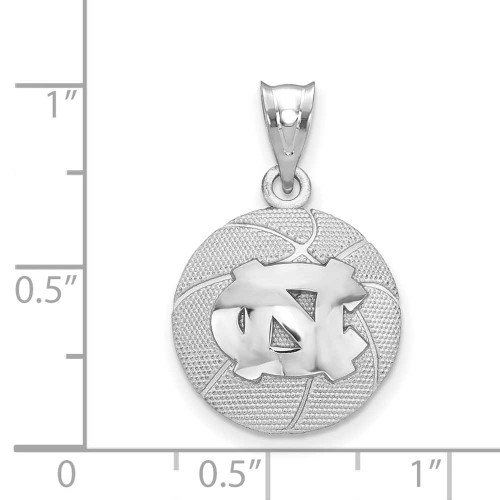 Image of Sterling Silver LogoArt The University of North Carolina Basketball Pendant