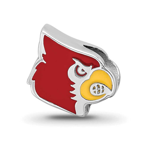 Image of Sterling Silver LogoArt University Of Louisville Cardinal Enameled Logo Bead