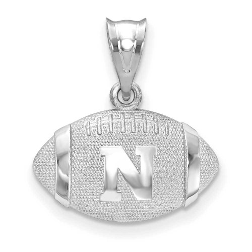 Image of Sterling Silver LogoArt University of Nebraska Football Pendant
