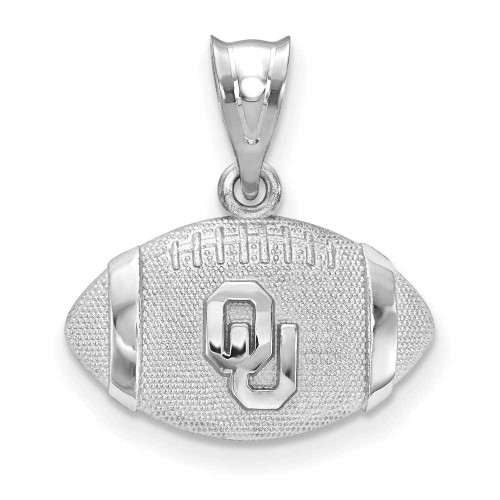 Image of Sterling Silver LogoArt University of Oklahoma Football Pendant