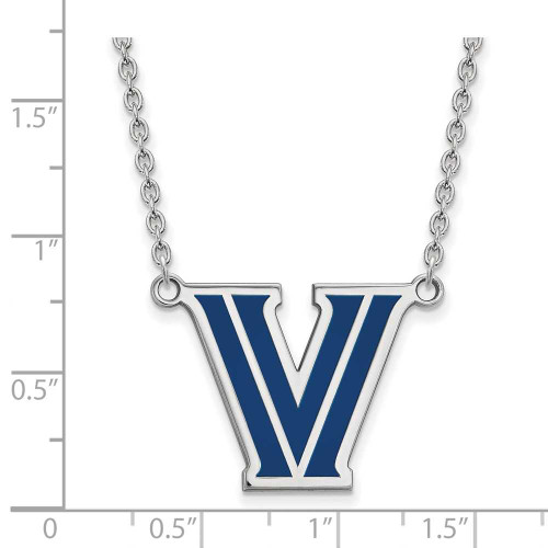 Image of Sterling Silver LogoArt Villanova University Large Enamel Pendant w/ Necklace