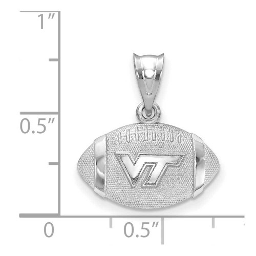 Image of Sterling Silver LogoArt Virginia Tech Football Pendant