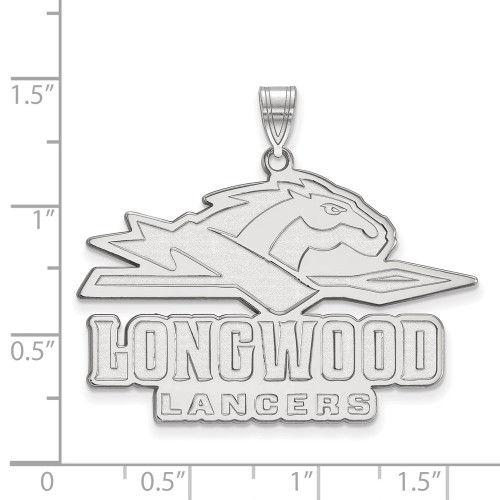 Sterling Silver Longwood University XL Pendant by LogoArt