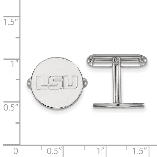 Sterling Silver Louisiana State University Cuff Links by LogoArt