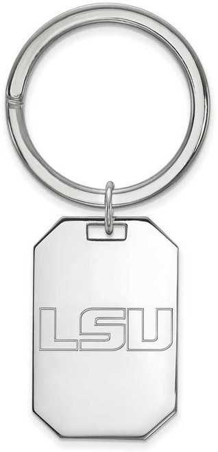 Image of Sterling Silver Louisiana State University Key Chain by LogoArt