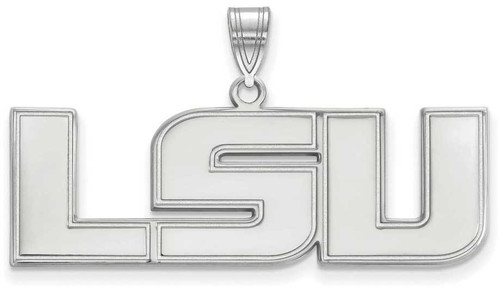 Image of Sterling Silver Louisiana State University Large Pendant by LogoArt (SS004LSU)