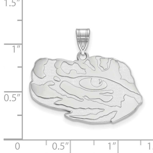 Image of Sterling Silver Louisiana State University Large Pendant by LogoArt (SS064LSU)