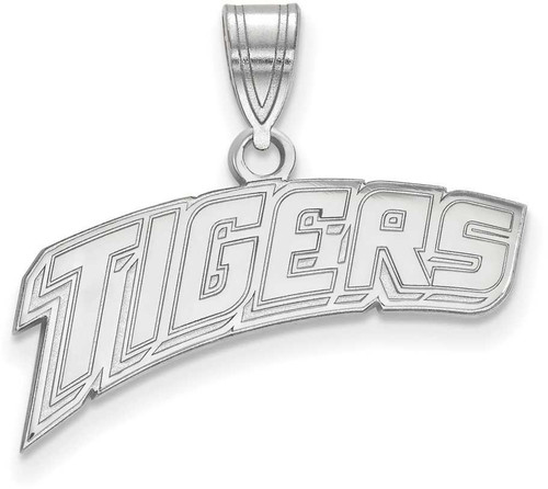 Image of Sterling Silver Louisiana State University Medium Pendant by LogoArt (SS078LSU)