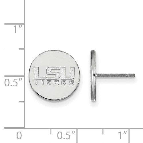 Image of Sterling Silver Louisiana State University Small Disc Earrings by LogoArt