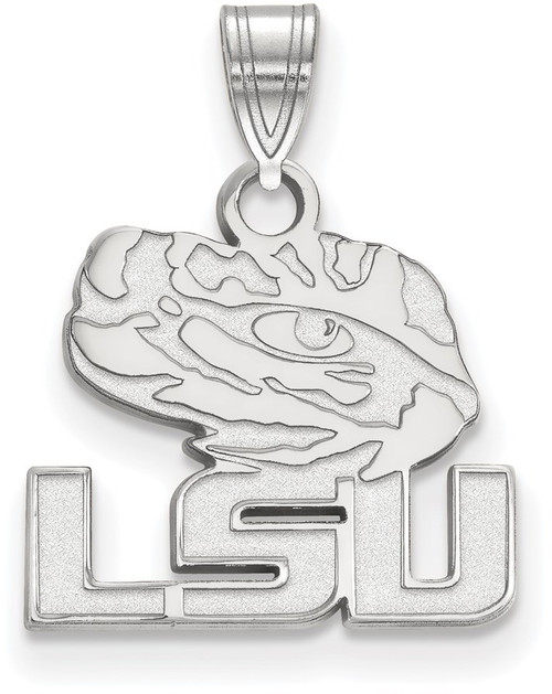 Sterling Silver Louisiana State University Small Pendant by LogoArt (SS074LSU)