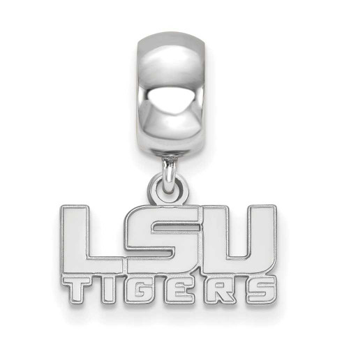 Image of Sterling Silver Louisiana State University XSmall Dangle Bead LogoArt SS049LSU