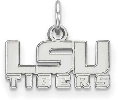 Sterling Silver Louisiana State University X-Small Pendant by LogoArt (SS041LSU)
