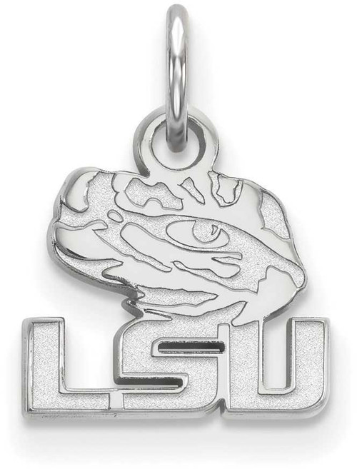 Image of Sterling Silver Louisiana State University X-Small Pendant by LogoArt (SS073LSU)