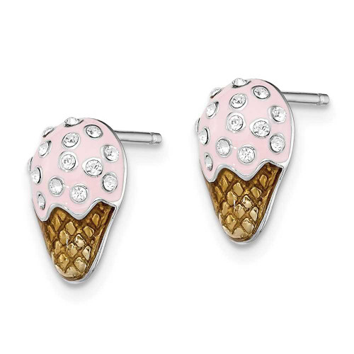 Image of 11mm Sterling Silver Madi K Enamel Ice Cream Earrings