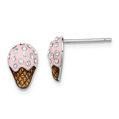 Image of 11mm Sterling Silver Madi K Enamel Ice Cream Earrings