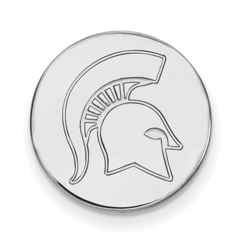 Sterling Silver Michigan State University Lapel Pin by LogoArt (SS052MIS)