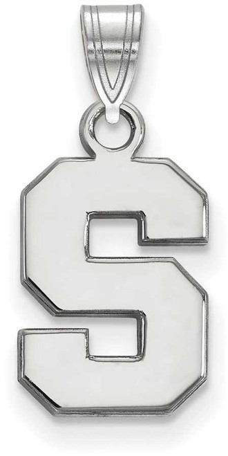 Image of Sterling Silver Michigan State University Small Pendant by LogoArt (SS002MIS)
