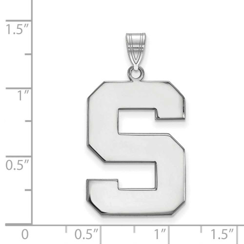 Image of Sterling Silver Michigan State University XL Pendant by LogoArt (SS005MIS)