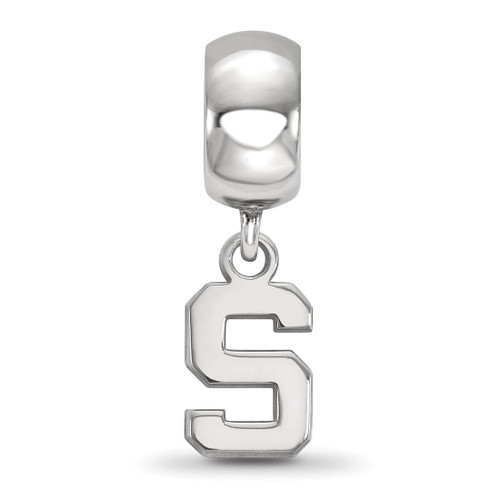 Sterling Silver Michigan State University XSmall Dangle Bead Charm LogoArt SS035