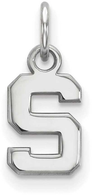 Image of Sterling Silver Michigan State University X-Small Pendant by LogoArt (SS001MIS)