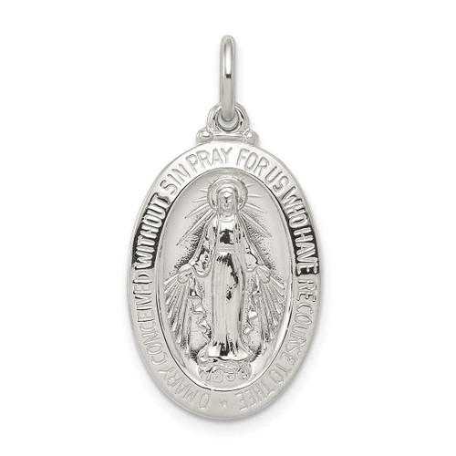 Image of Sterling Silver Miraculous Medal Charm QC5515