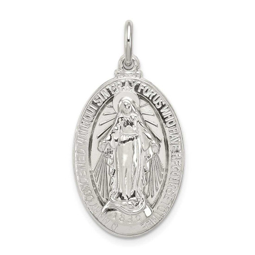 Image of Sterling Silver Miraculous Medal Charm QC5522