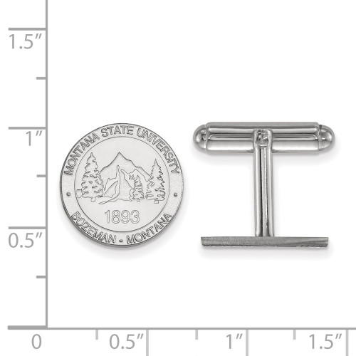 Sterling Silver Montana State University Crest Cuff Links by LogoArt