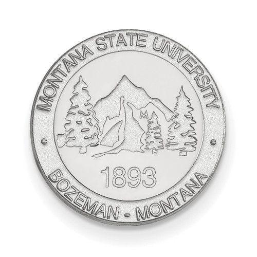 Sterling Silver Montana State University Crest Lapel Pin by LogoArt