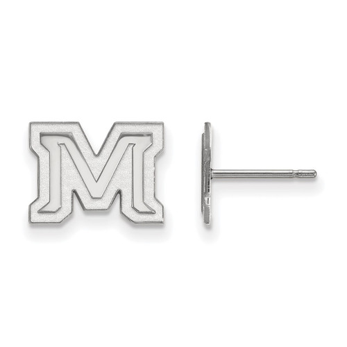 Sterling Silver Montana State University X-Small Post Earrings LogoArt SS030MTU