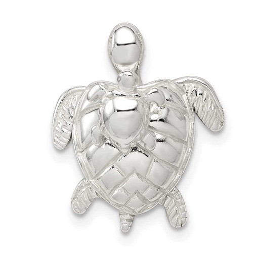 Image of Sterling Silver Mother & Baby Turtle Pendant