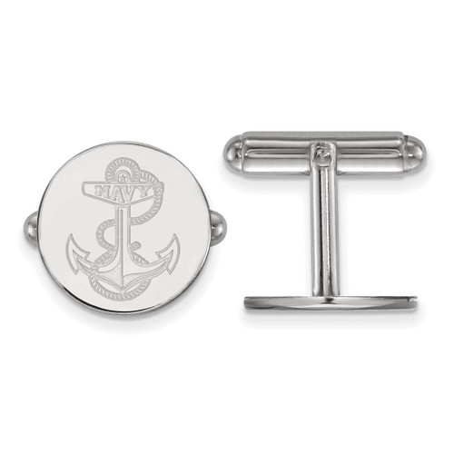 Sterling Silver Navy Cuff Links by LogoArt (SS025USN)