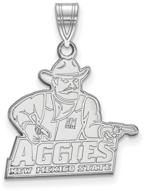 Image of Sterling Silver New Mexico State University Large Pendant by LogoArt