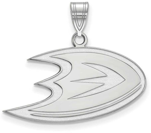 Image of Sterling Silver NHL Anaheim Ducks Medium Pendant by LogoArt