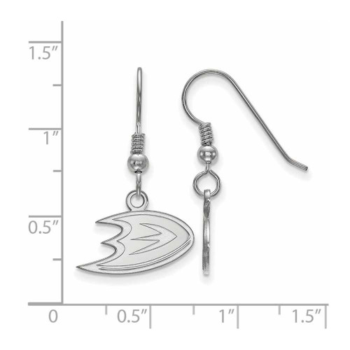 Image of Sterling Silver NHL Anaheim Ducks X-Small Dangle Earrings by LogoArt