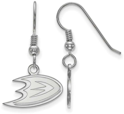 Image of Sterling Silver NHL Anaheim Ducks X-Small Dangle Earrings by LogoArt