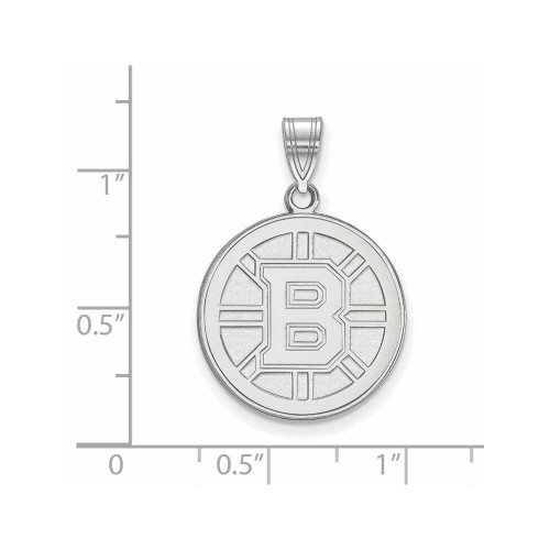 Image of Sterling Silver NHL Boston Bruins Large Pendant by LogoArt (SS004BRI)
