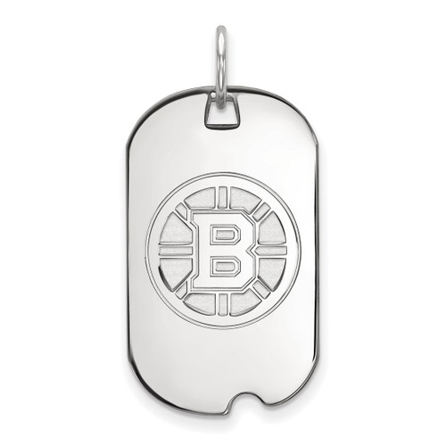 Sterling Silver NHL Boston Bruins Small Dog Tag by LogoArt