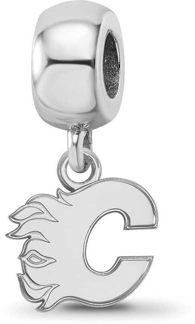 Image of Sterling Silver NHL Calgary Flames X-Small Dangle Bead Charm by LogoArt