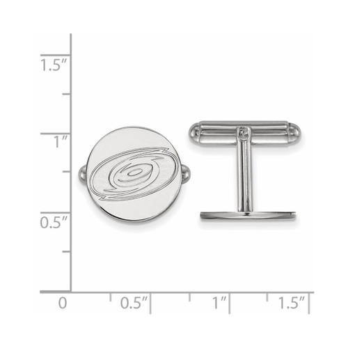Sterling Silver NHL Carolina Hurricanes Cuff Links by LogoArt