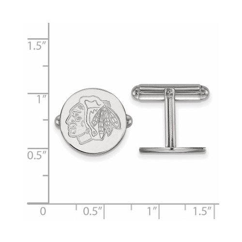 Sterling Silver NHL Chicago Blackhawks Cuff Links by LogoArt