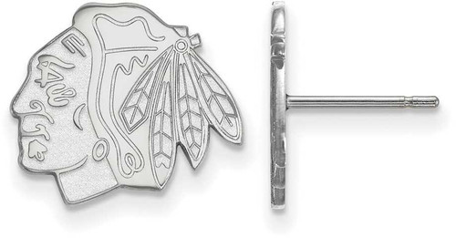 Image of Sterling Silver NHL Chicago Blackhawks Small Post Earrings by LogoArt