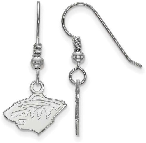 Image of Sterling Silver NHL Minnesota Wild X-Small Dangle Earrings by LogoArt