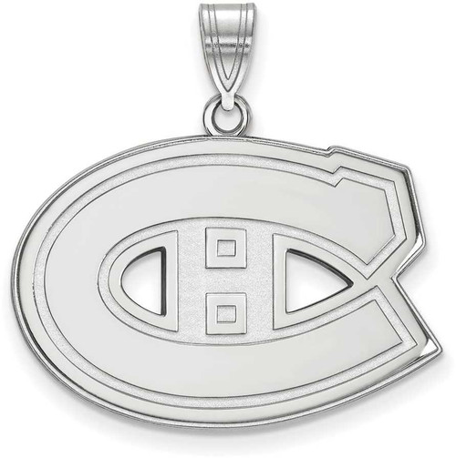 Image of Sterling Silver NHL Montreal Canadiens Large Pendant by LogoArt
