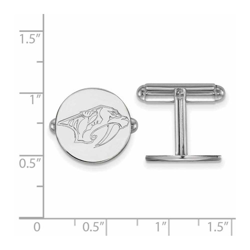 Image of Sterling Silver NHL Nashville Predators Cuff Links by LogoArt