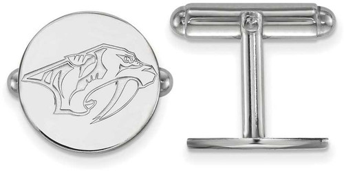 Image of Sterling Silver NHL Nashville Predators Cuff Links by LogoArt